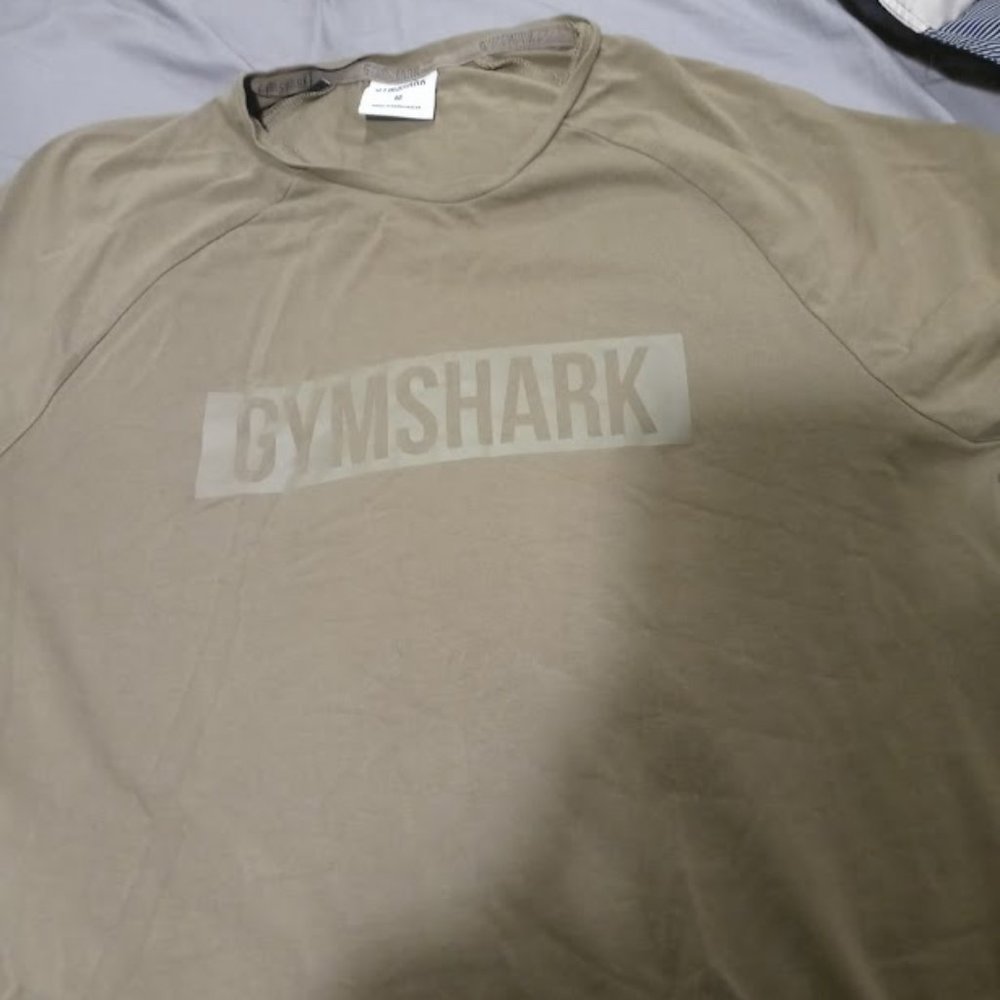 Men's Olive Gym Shark Shirt M